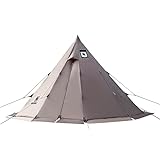 OneTigris Zelt Tipi Zelt Firstzelte für 4-6 Personen Pyramidenzelt mit Zeltstange 4 Jahrzeit Campingzelt 3000 mm...