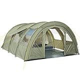 CampFeuer Zelt Multi für 4 Personen | Olivgrün | Tunnelzelt mit riesigem Vorraum, 5000 mm Wassersäule |...